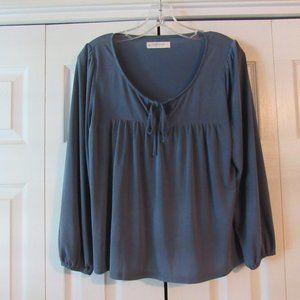 Lucky Brand Sandwash Tie Front Top